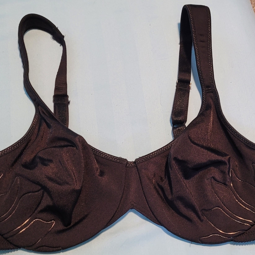 Bali Black Minimizer Petals Bra With Underwire 38C